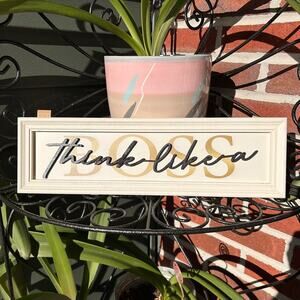 NWT Michaels "Think Like a BOSS" Plaque by Ashland